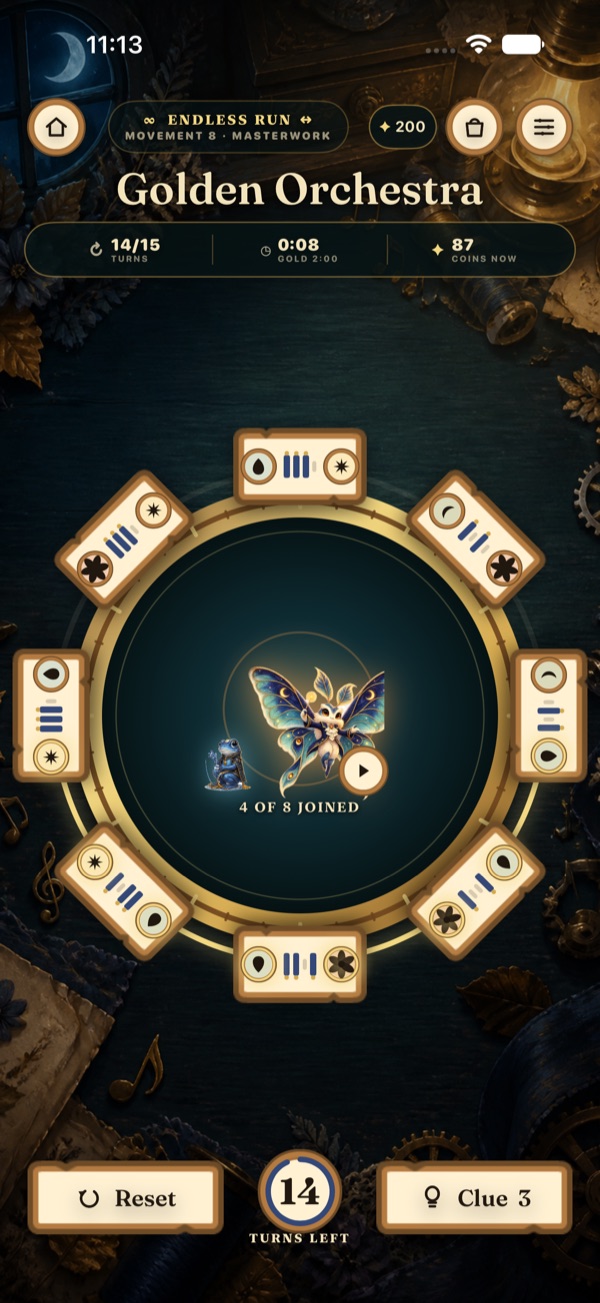 Turn and slide the melody tiles